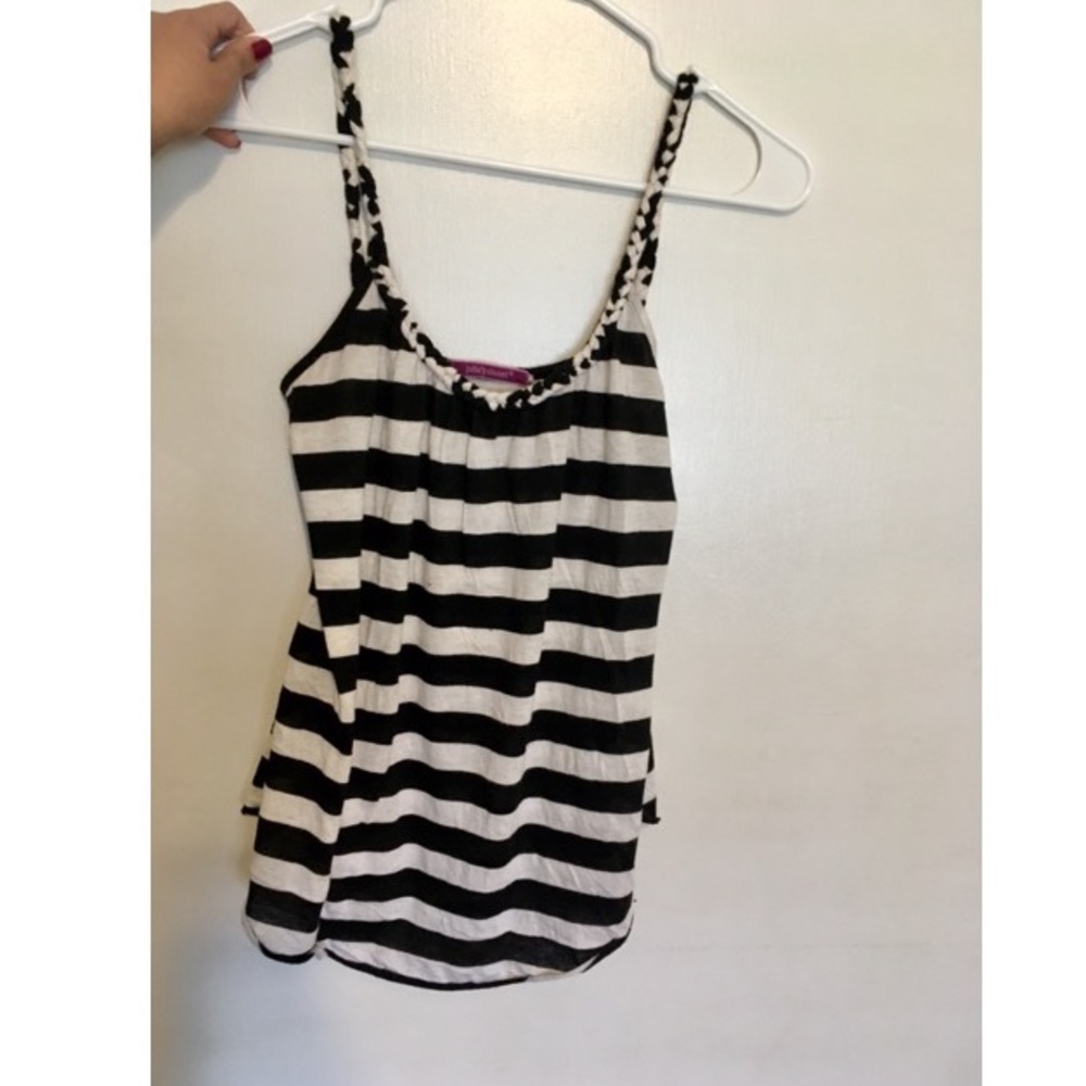 Black and white striped tank top